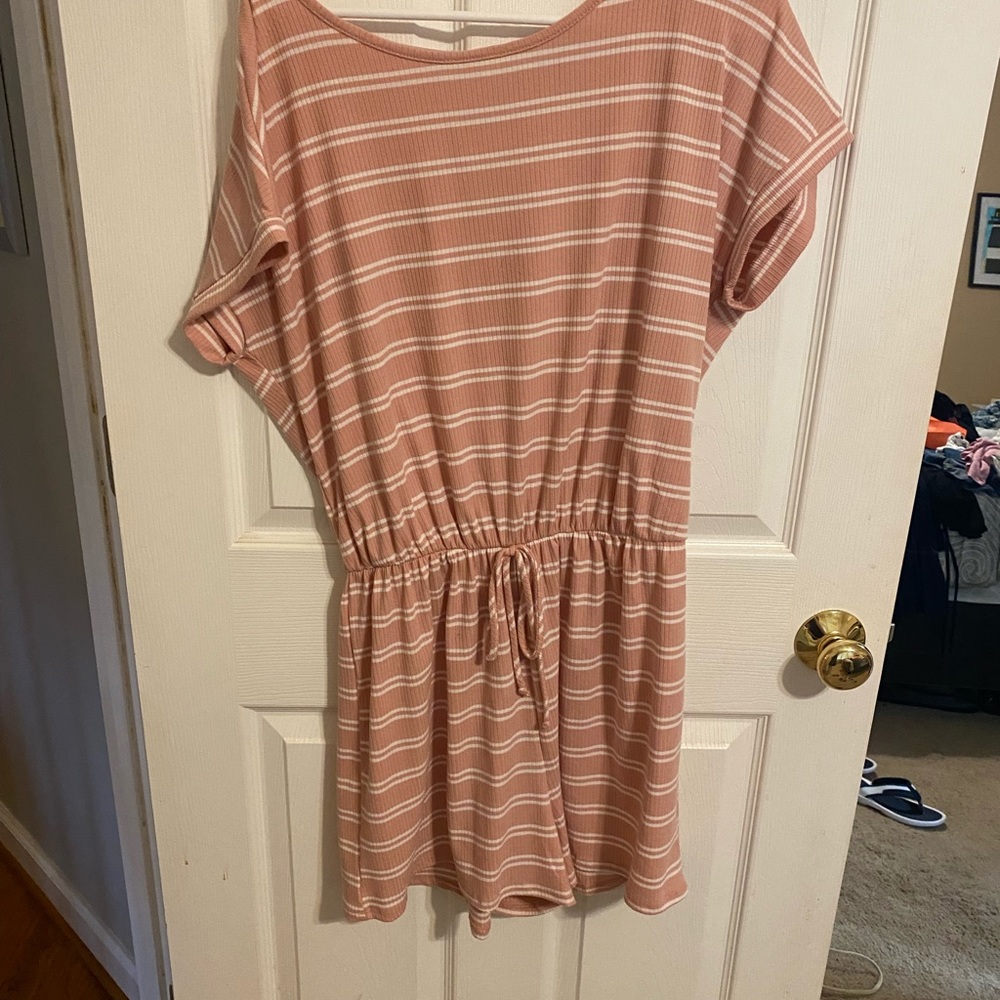 White Birch XL romper shorts.